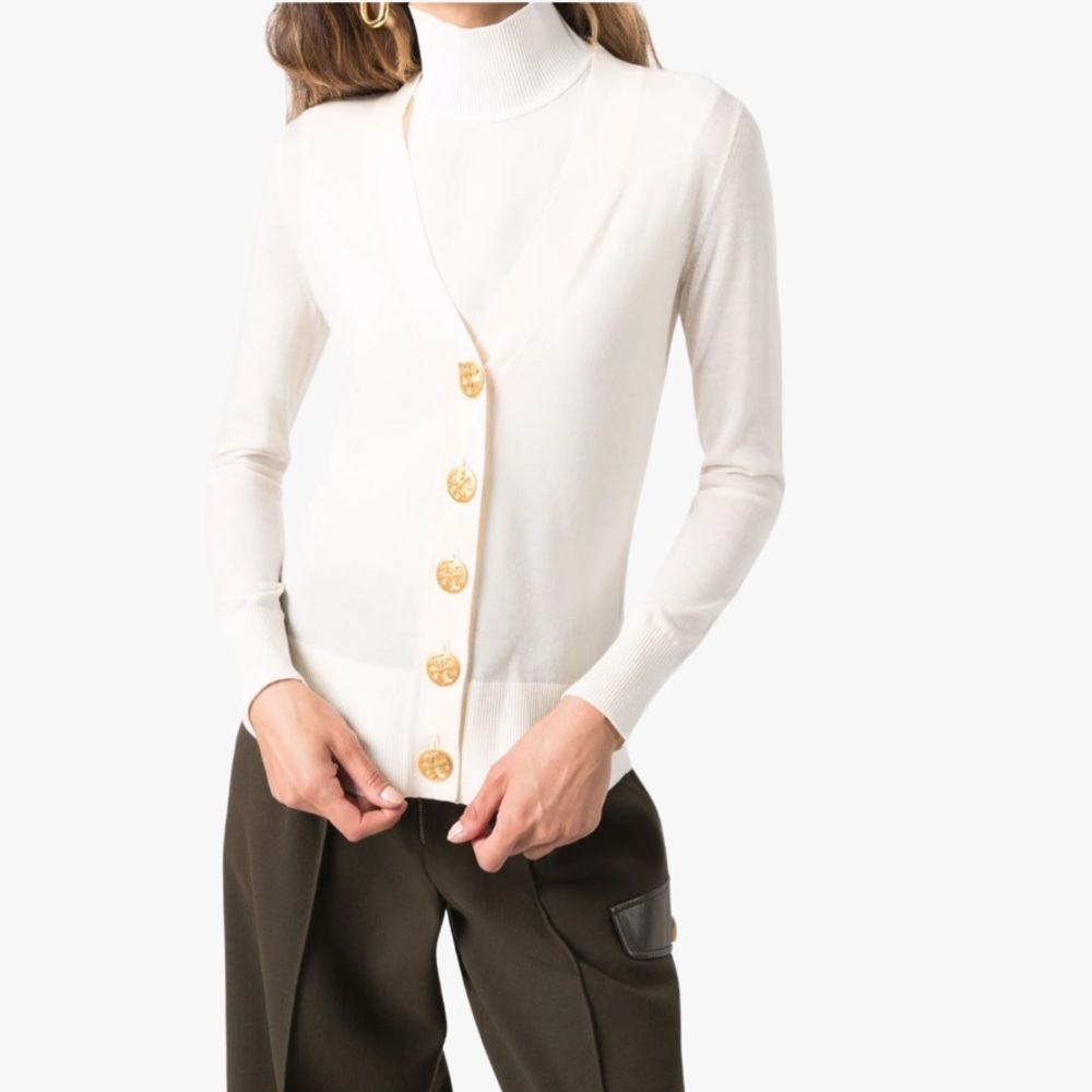 Tory Burch 100% Merino Wool Women’s Sweater/Cardigan - Size: XS - Picture 4 of 17